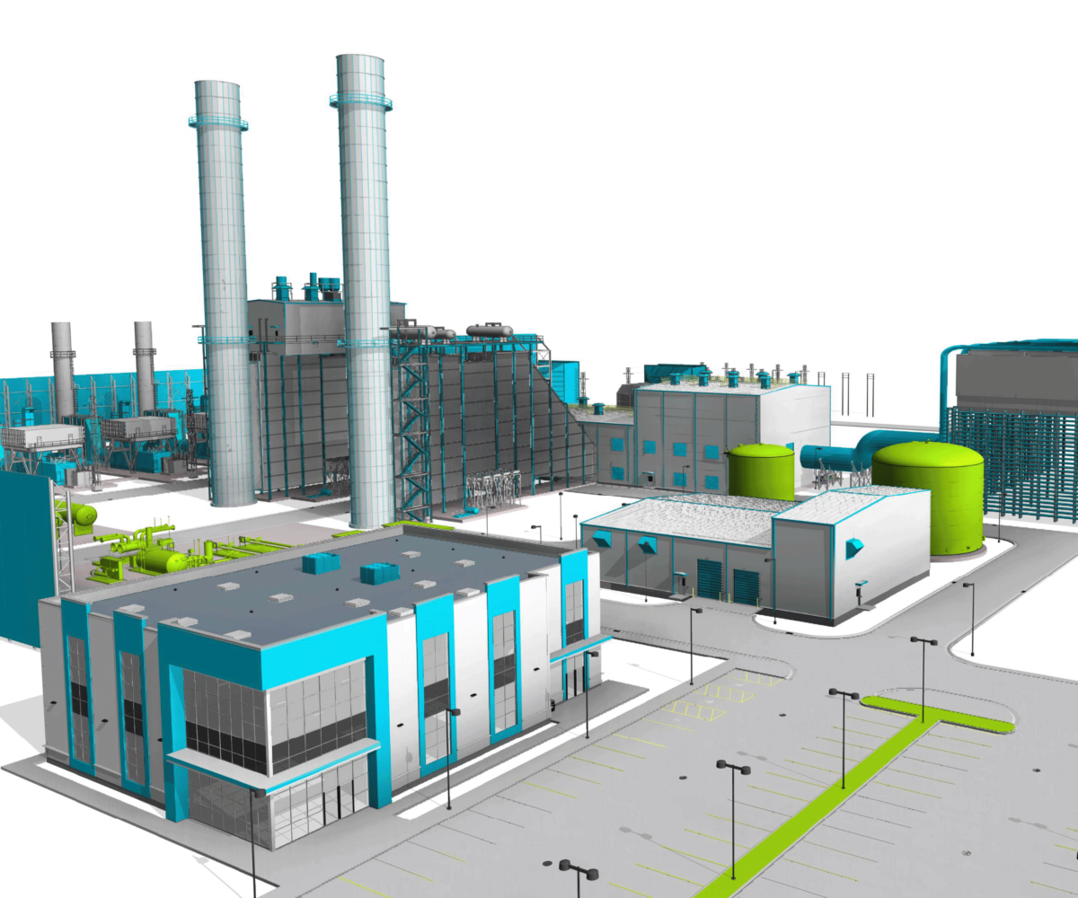 ELC Power Plant - Perspective - NW View - No Site
